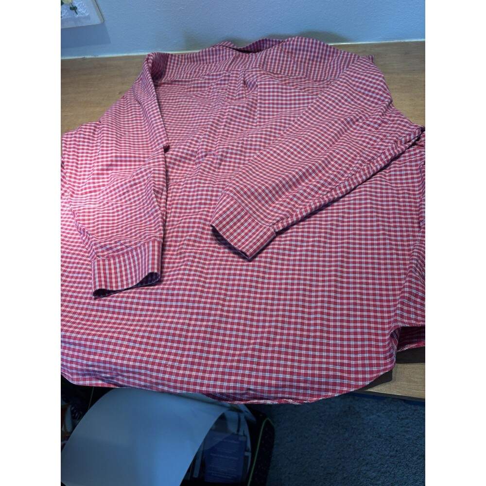 Brooks Brothers Original Polo Shirt 3XL Supima Long Sleeve Plaid Front Logo - Picture 7 of 7